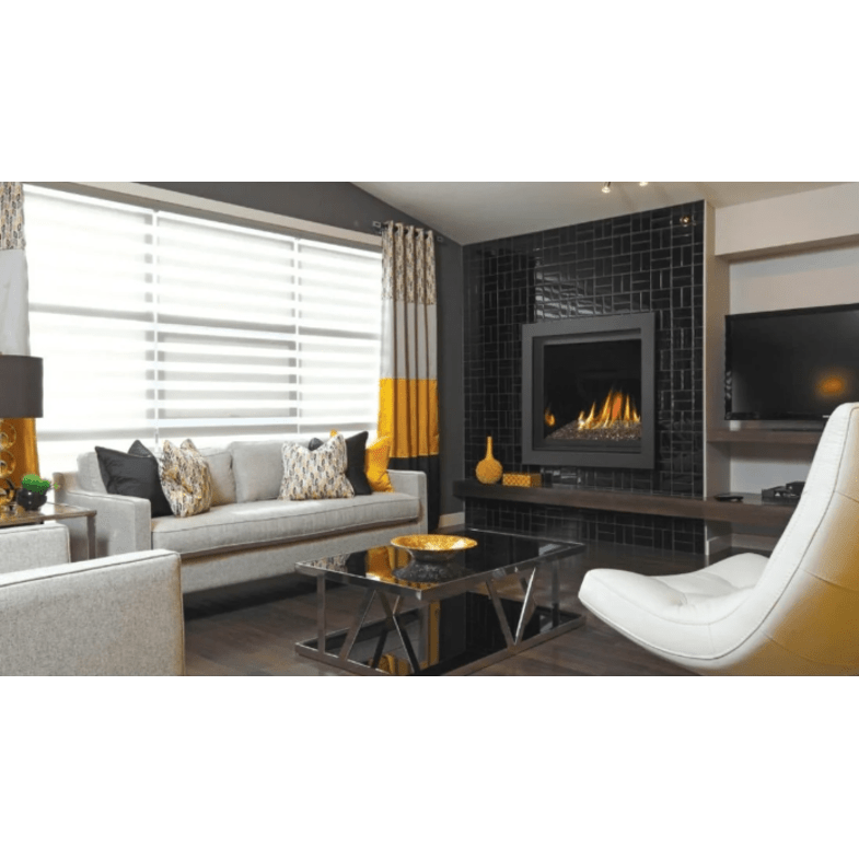Kingsman ZCV39 39 Inch Clean View Zero Clearance Direct Vent Heater Rated Proflame 2 Gas Fireplace in IPI Ignition Atatched