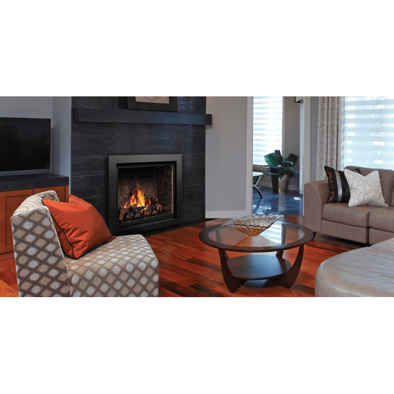 Kingsman ZCV34 34 Inch Clean View Zero Clearance Direct Vent Gas Fireplace in Millivolt Ignition Attached