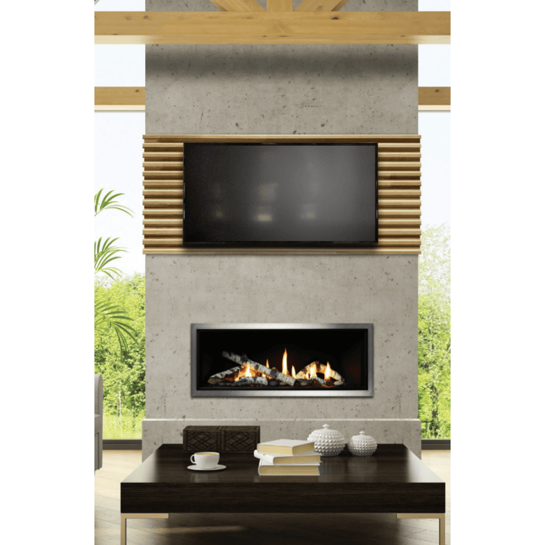 Kingsman ZCVRB47 47 Inch Zero Clearance Direct Vent Gas Fireplace in Millivolt Ignition Front View