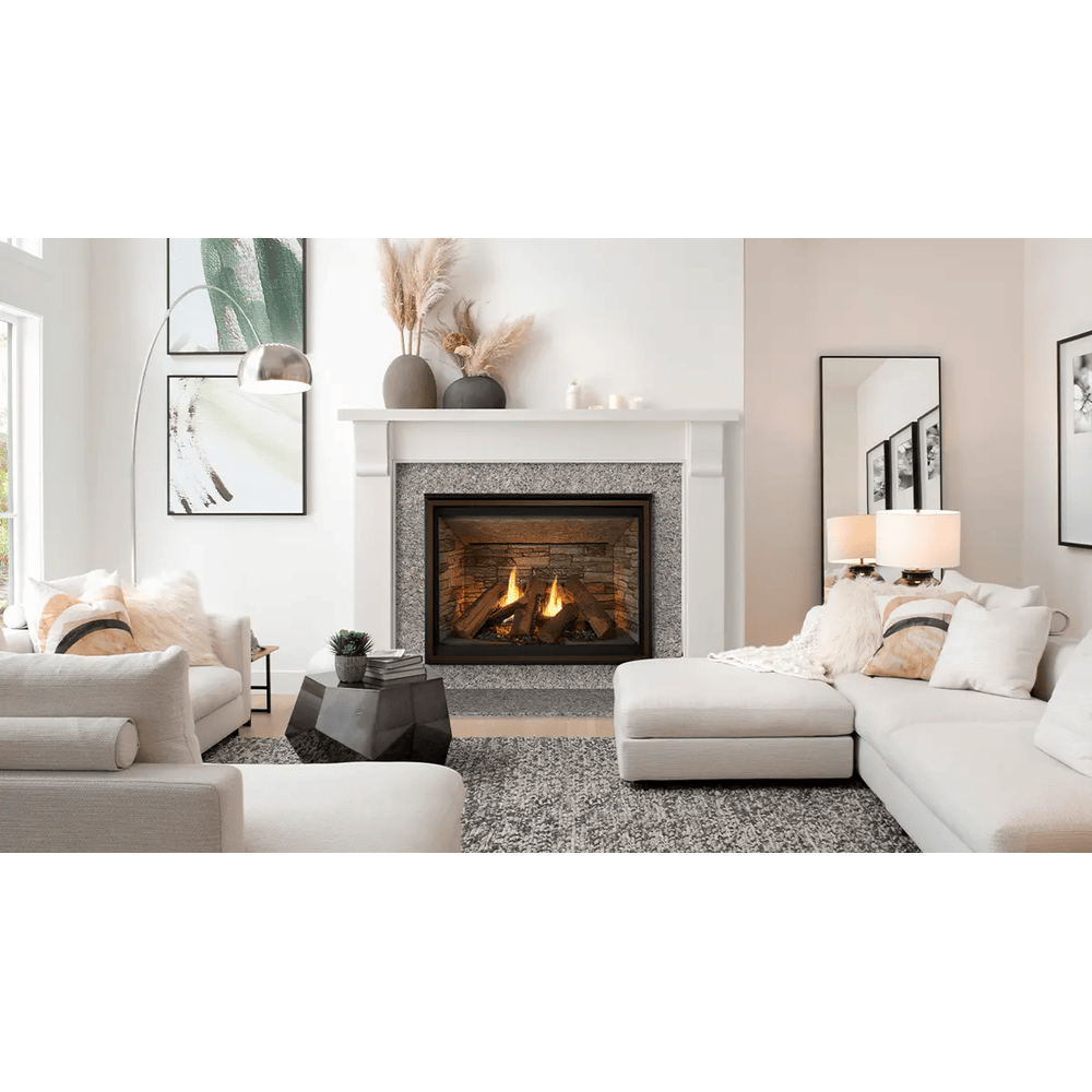Majestic Meridian 36 Inch Top/Rear Direct Vent Gas Fireplace with IntelliFire Touch Ignition System Attached