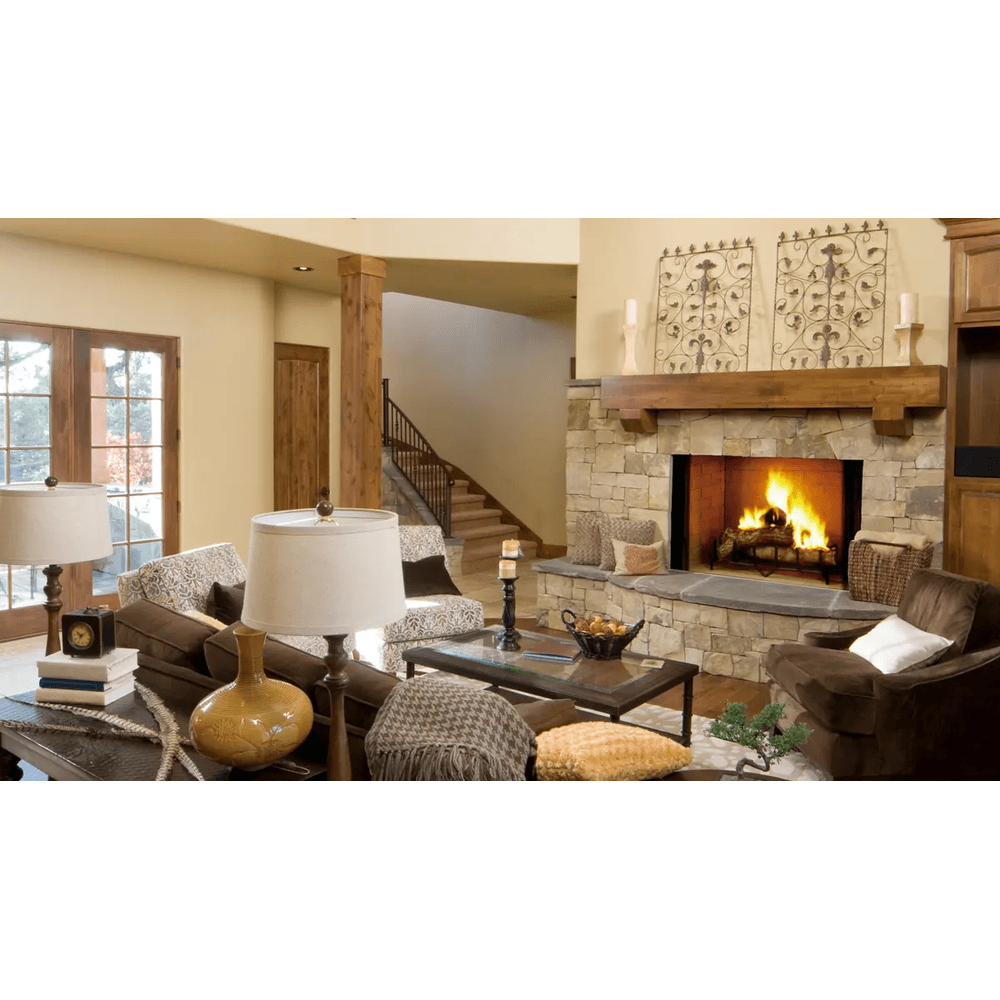 Majestic 36 Inch Biltmore Radiant Wood Burning Fireplace Attached 1