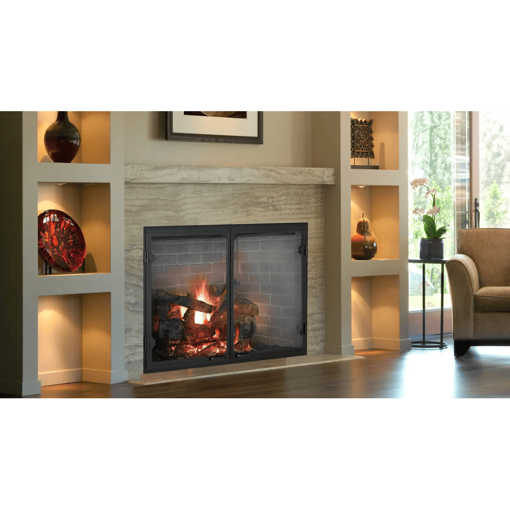 Majestic 36 Inch Biltmore Radiant Wood Burning Fireplace Attached 3