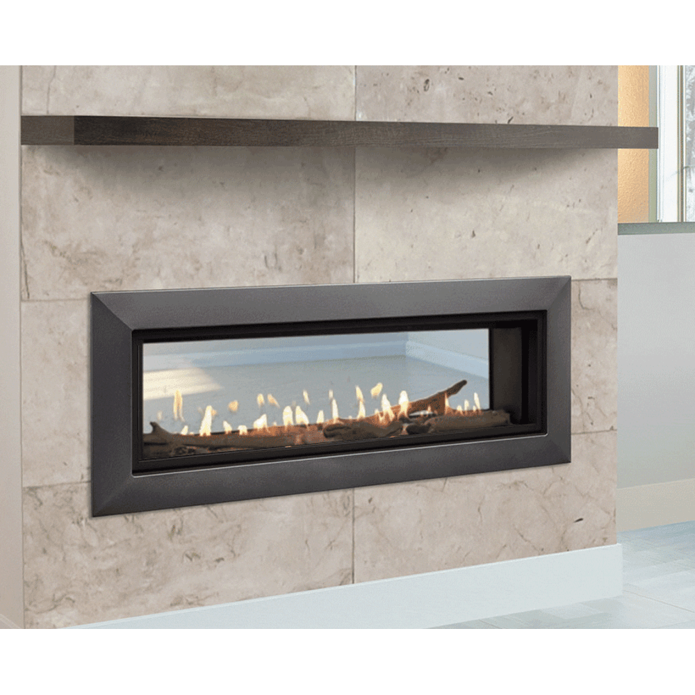 Majestic 36 Inch Echelon II Linear Contemporary Direct Vent Natural Gas Fireplace with IntelliFire Touch Ignition System See-Through