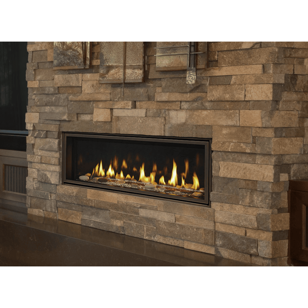 Majestic 48 Inch Echelon II Linear Contemporary Direct Vent Natural Gas Fireplace with IntelliFire Touch Ignition System See-Through
