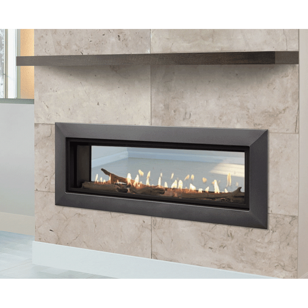 Majestic 48 Inch Echelon II Linear Contemporary Direct Vent Natural Gas Fireplace with IntelliFire Touch Ignition System See-Through
