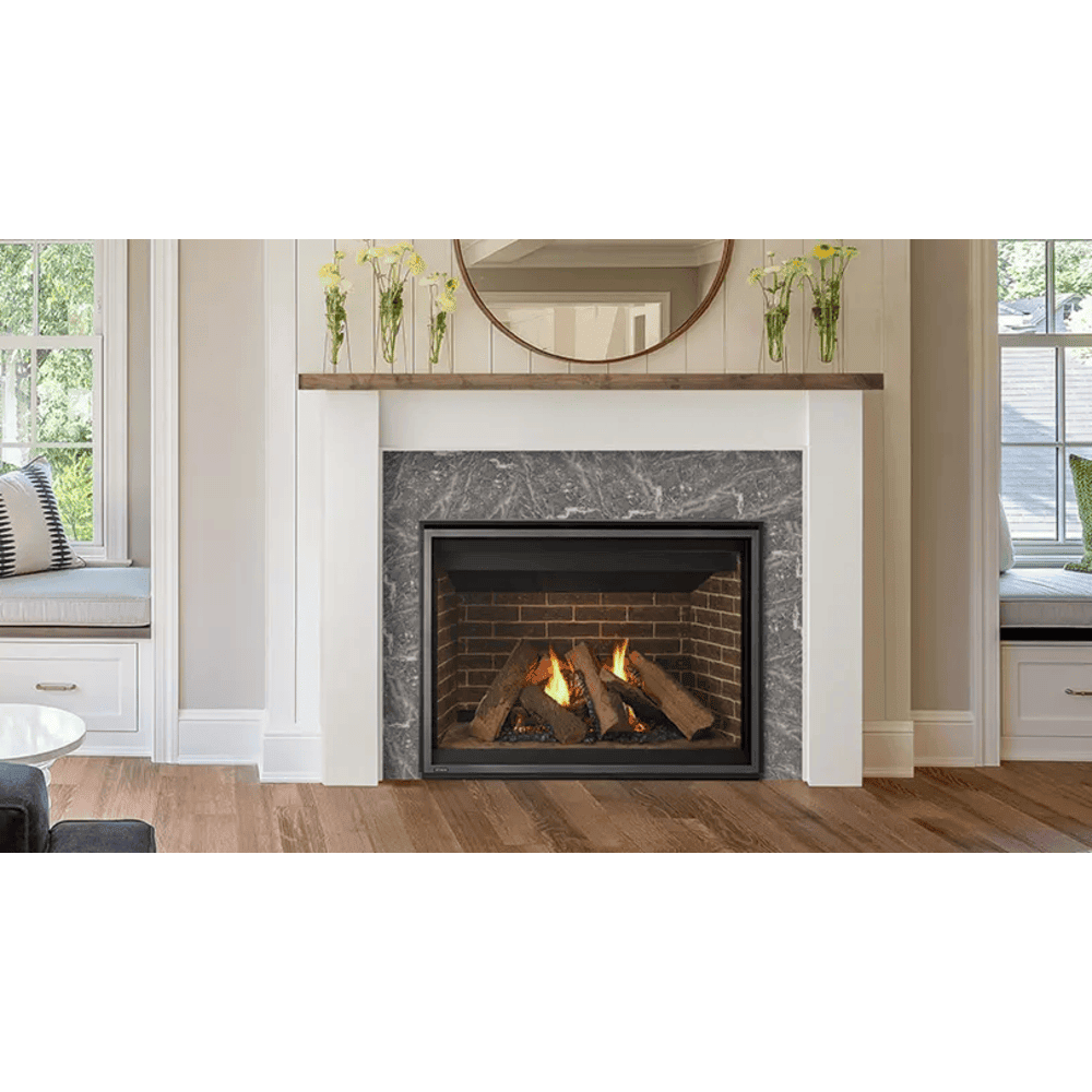 Majestic Meridian 42 Inch Top/Rear Direct Vent Gas Fireplace with IntelliFire Touch Ignition System Atatched