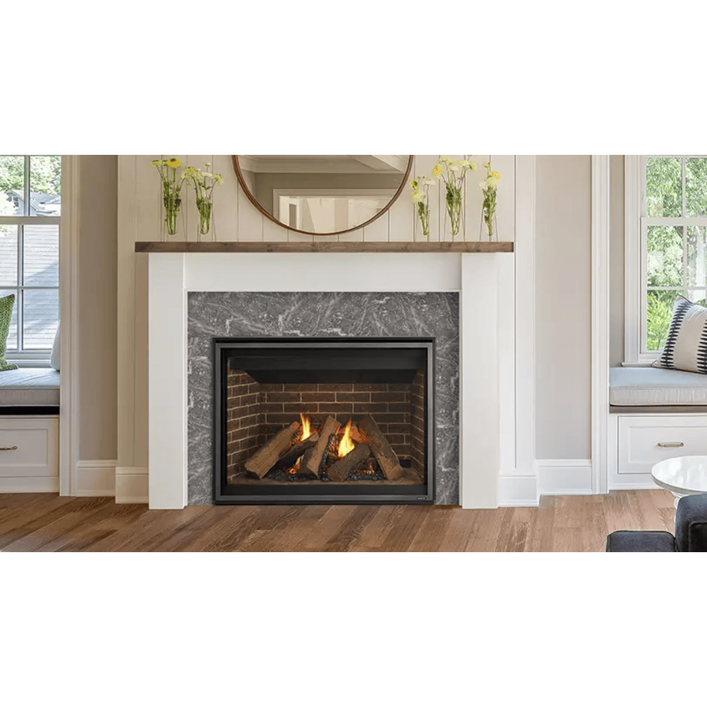 Majestic Meridian Modern 36 Inch Top Direct Vent Natural Gas Fireplace with IntelliFire Touch ignition System Atatched