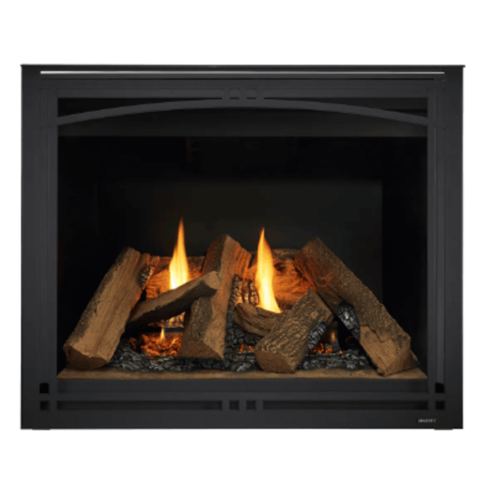 Majestic Meridian Platinum 36 Inch Top/Rear Direct Vent Gas Fireplace with IntelliFire Touch Ignition System Front