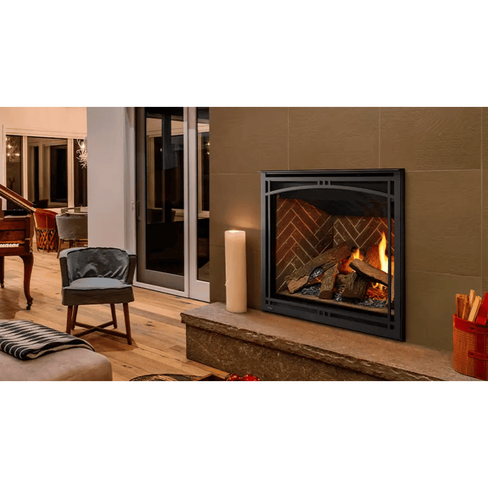 Majestic Meridian Platinum 42 Inch Top/Rear Direct Vent Gas Fireplace with IntelliFire Touch Ignition System Attached