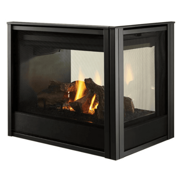 Majestic Pier 36 Inch Peninsula Multi-Sided Top/Rear Direct Vent Natural Gas Fireplace with IntelliFire Touch Ignition System Side