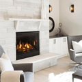 Majestic Quartz Platinum 36 Inch Top/Rear Direct Vent Gas Fireplace with IntelliFire Touch Ignition System Atathced
