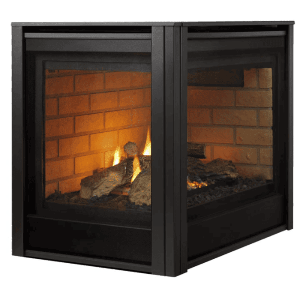 Majestic Right/Left Corner 36 Inch Top/Rear Direct Vent Natural Gas Fireplace with IntelliFire Touch Ignition System Left