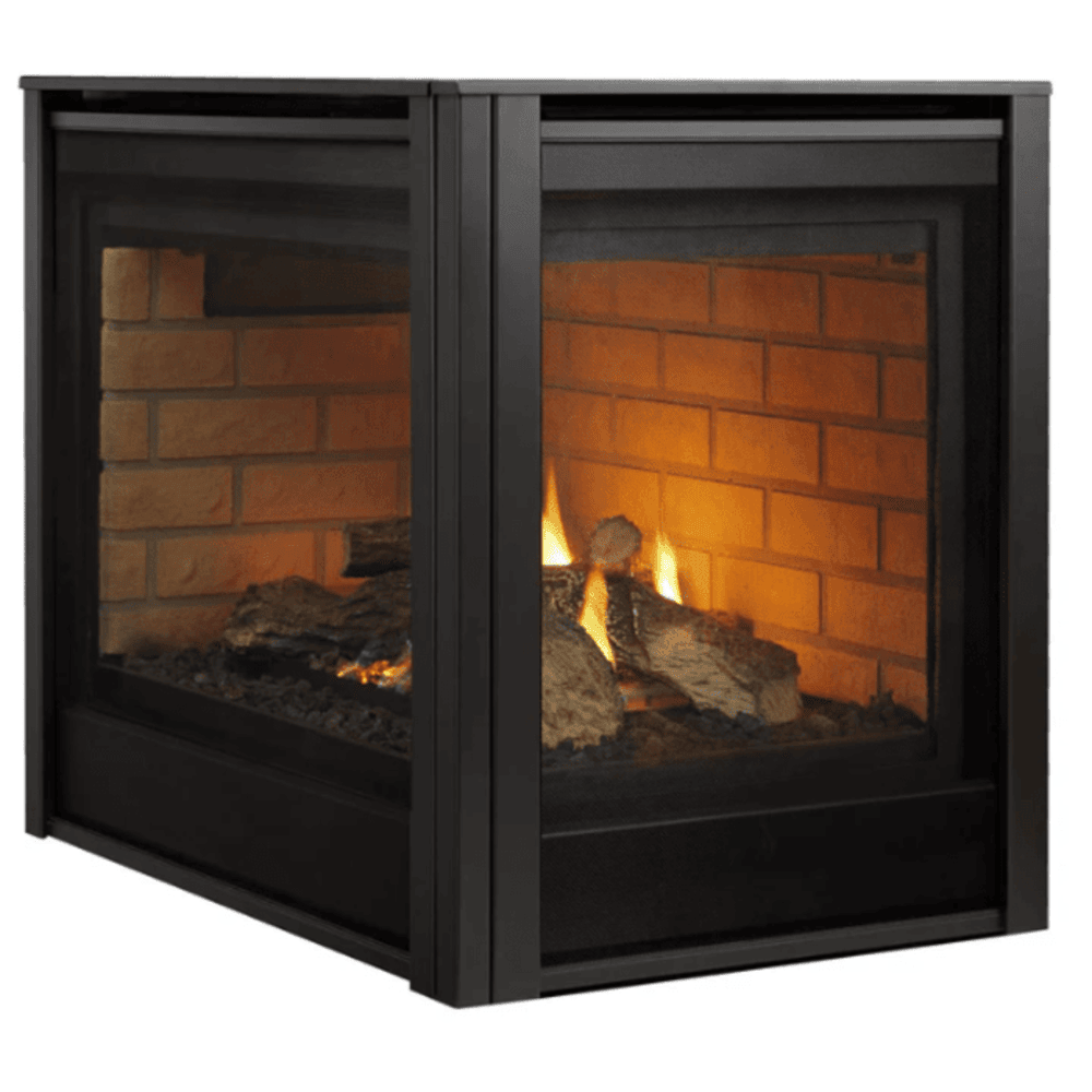 Majestic Right/Left Corner 36 Inch Top/Rear Direct Vent Natural Gas Fireplace with IntelliFire Touch Ignition System Atatched