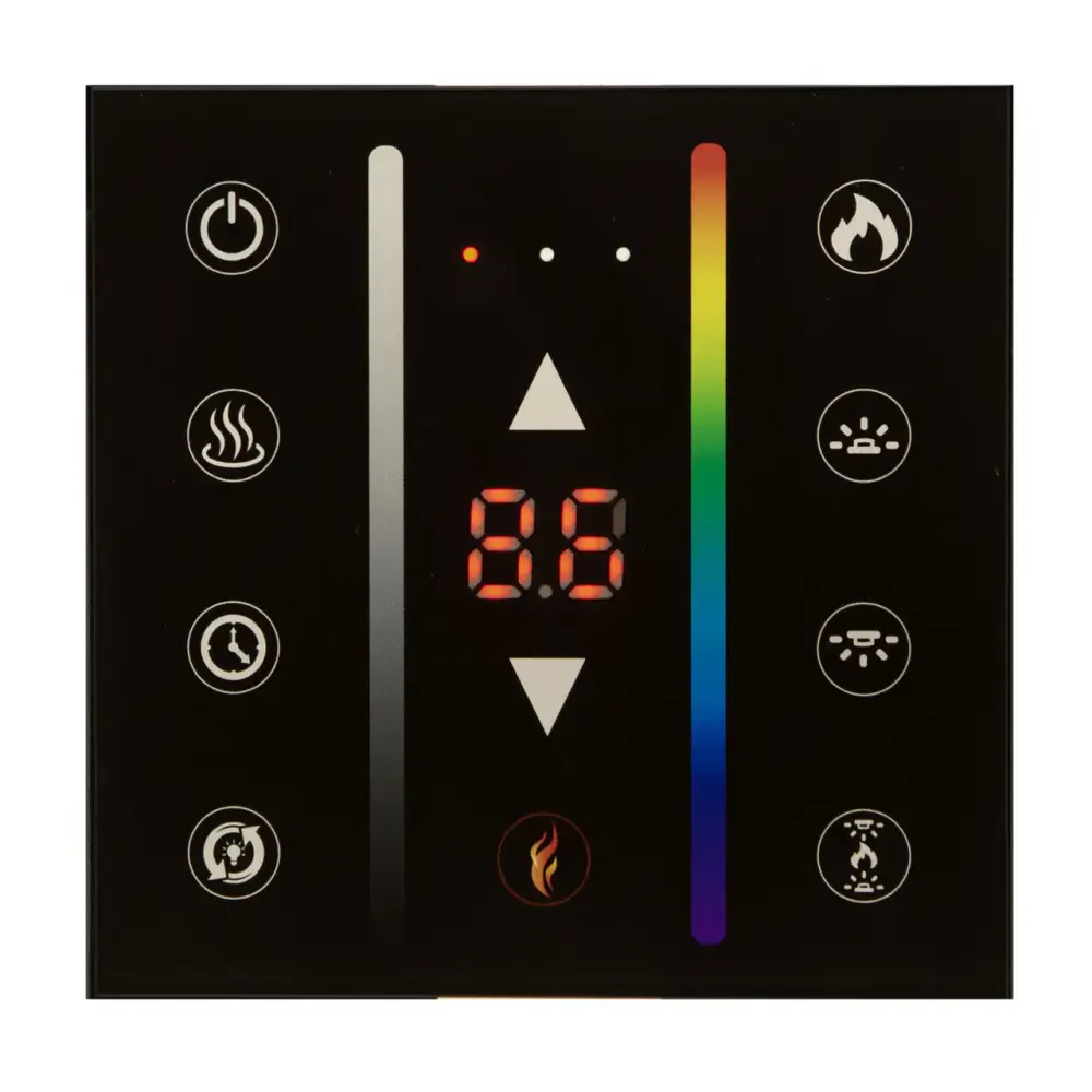 Modern Flames 68 Inch Landscape Pro Multi-Sided Built In Electric Fireplace Reflective Glass Thermostat