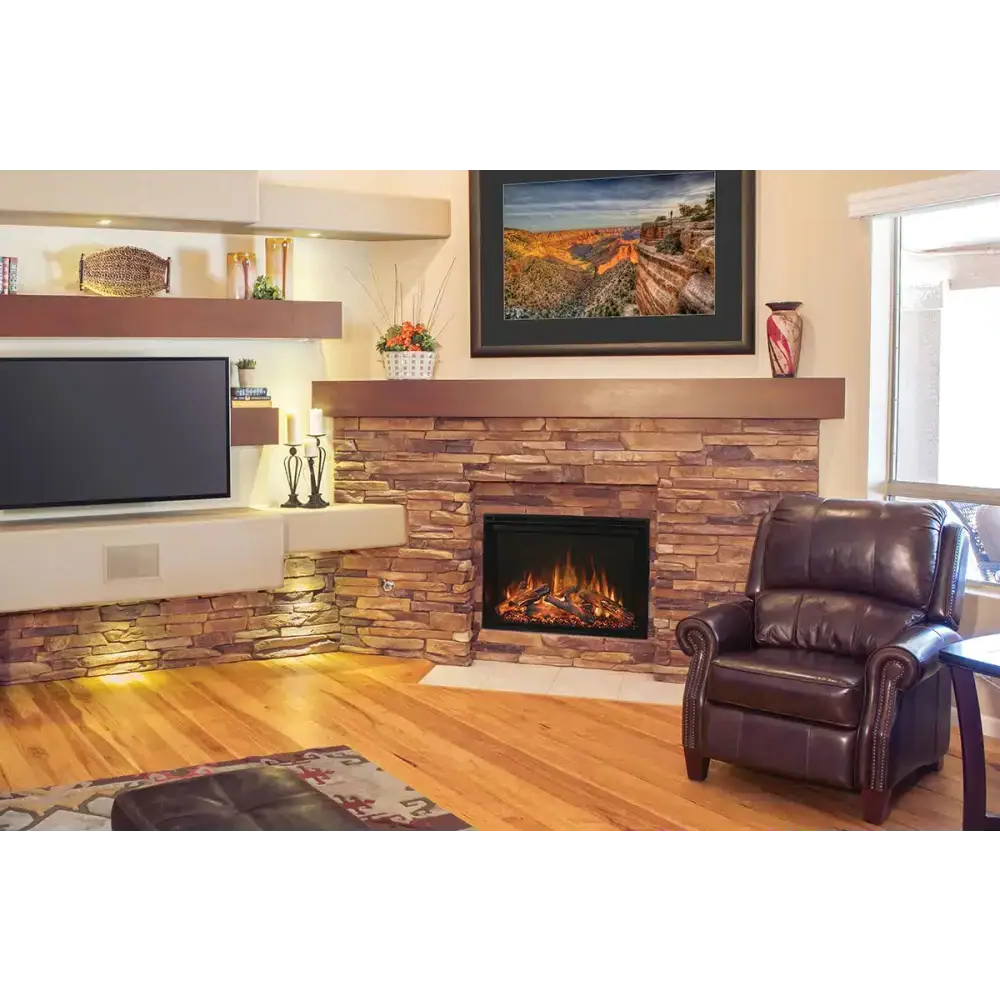 Modern Flames 26 Inch RedStone Built In Electric Fireplace Attached