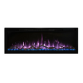 Modern Flames 50 Inch Spectrum Slimline Recessed/Wall Mount Electric Fireplace Purple Flame