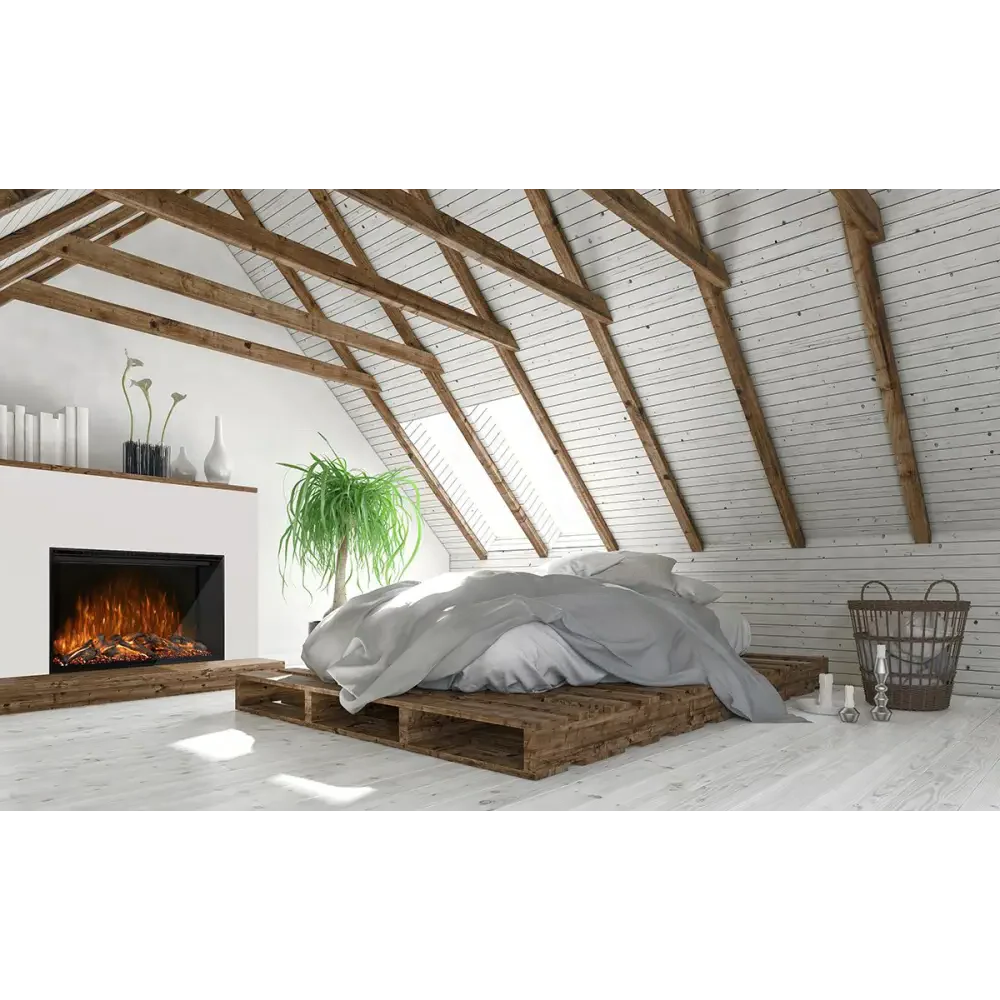 Modern Flames 54 Inch RedStone Built In Electric Fireplace Attached