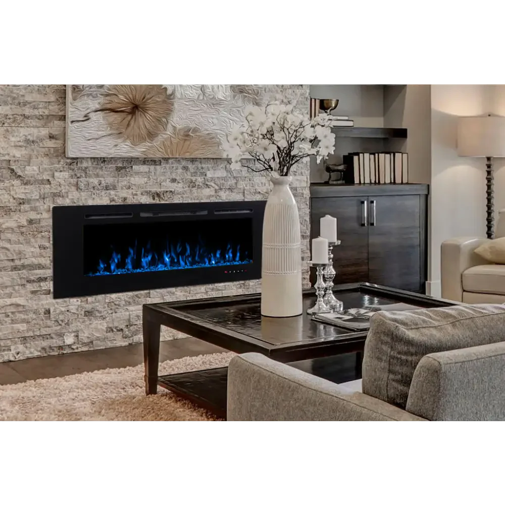 Modern Flames 60 Inch Challenger Recessed/Wall Mount Electric Fireplace Attached