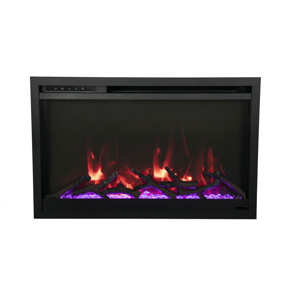 Remii 26 Inch Classic Slim Smart Electric Fireplace Front View / Logs