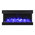 Remii 30 Inch BAY-SLIM Series 3 Sided Electric Fireplace Front View Blue