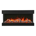 Remii 30 Inch BAY-SLIM Series 3 Sided Electric Fireplace Front View