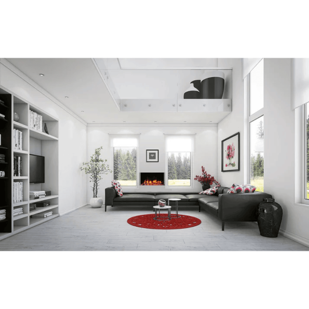 Remii 30 Inch BAY-SLIM Series 3 Sided Electric Fireplace Attached