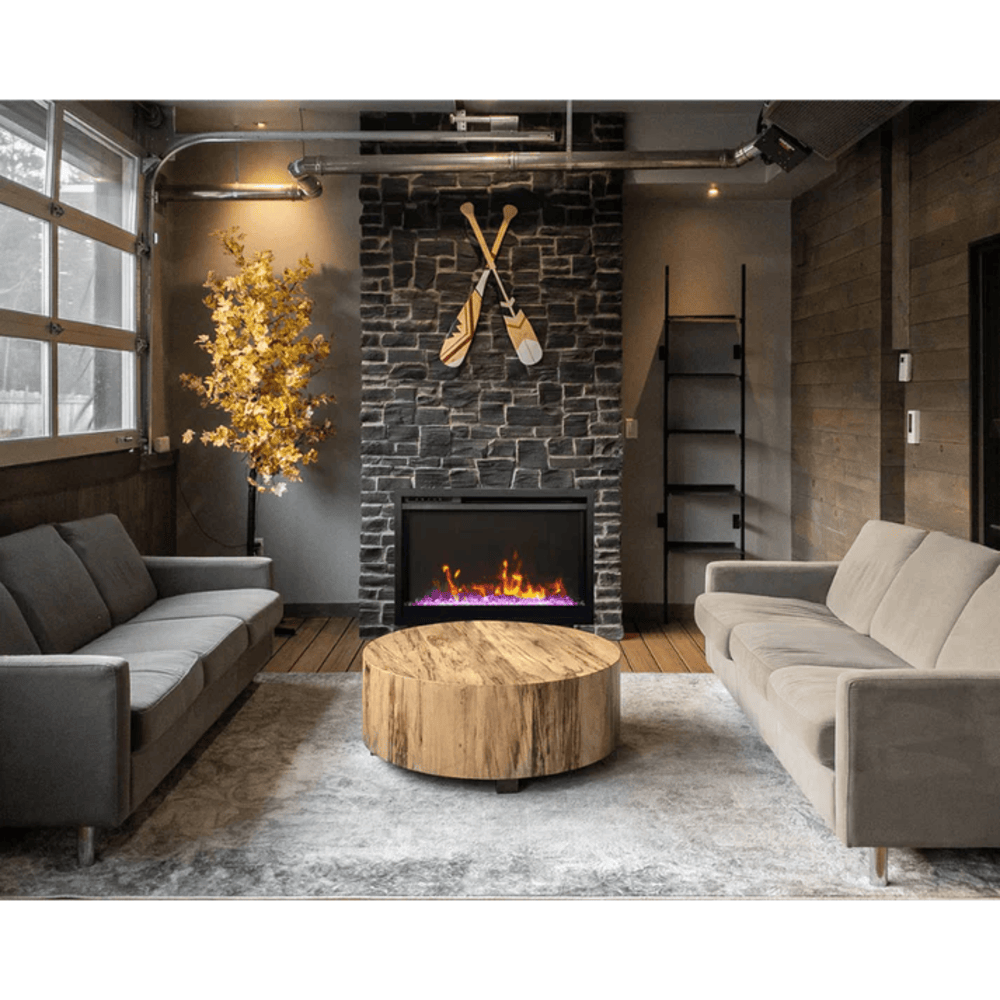 Remii 30 Inch Classic Slim Smart Electric Fireplace Attached
