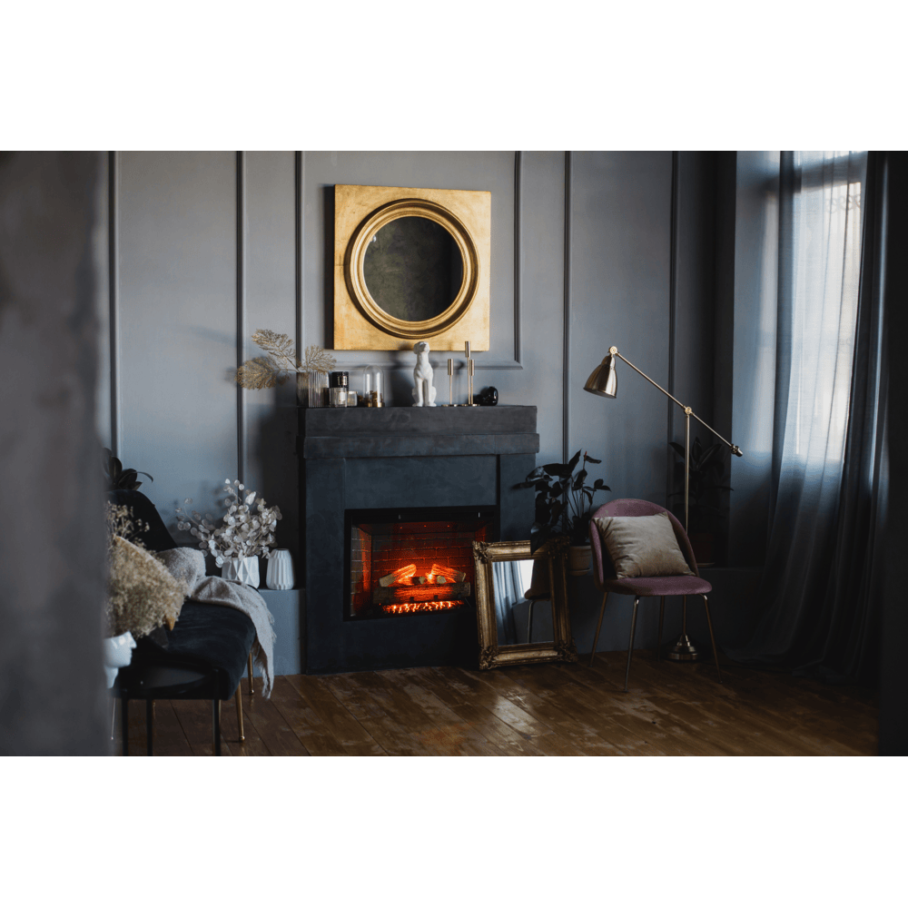 Remii 30 Inch Heritage Classic Traditional Electric Fireplace Attached