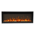 Remii 45 Inch Extra Slim Indoor Electric Fireplace with Black Steel Surround Front View