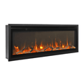 Remii 45 Inch Extra Slim Indoor Electric Fireplace with Black Steel Surround w/ Logs