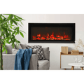 Remii 45 Inch Extra Slim Indoor Electric Fireplace with Black Steel Surround Attached 3