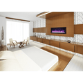 Remii 45 Inch Extra Slim Indoor/Outdoor Built-In Electric Fireplace with Black Steel Surround Attached Indoor