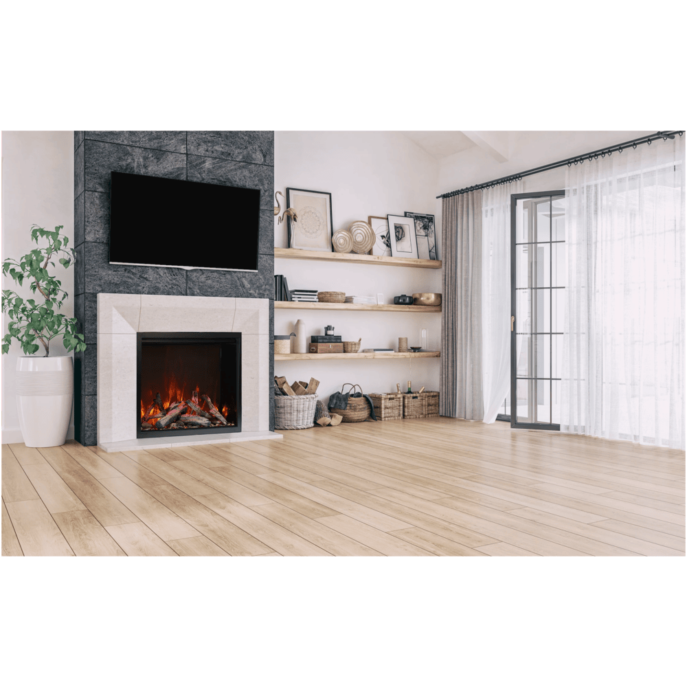 Remii 48 Inch Smart Traditional Series Electric Fireplace Attached