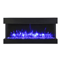 Remii 50 Inch BAY-SLIM Series 3 Sided Electric Fireplace Front View Blue
