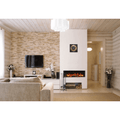 Remii 50 Inch BAY-SLIM Series 3 Sided Electric Fireplace Attached