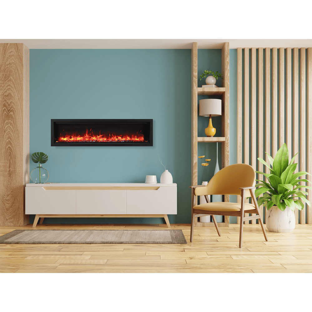 Remii 50 Inch Lumina Clean Face Built-In Electric Fireplace Attached