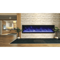 Remii 65 Inch Extra Slim Indoor/Outdoor Built-In Electric Fireplace with Black Steel Surround Attached 2