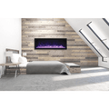 Remii 65 Inch Extra Tall Indoor/Outdoor Built-In Electric Fireplace with Black Steel Surround Indoor