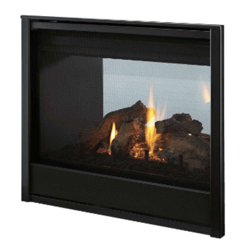 Majestic See-Through 36 Inch Multi-Sided Top/Rear Direct Vent Natural Gas Fireplace with IntelliFire Touch Ignition System