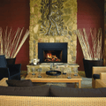 Sierra Flame 30 Inch Deluxe Black Panelling Direct Vent Insert Gas Fireplace Attached