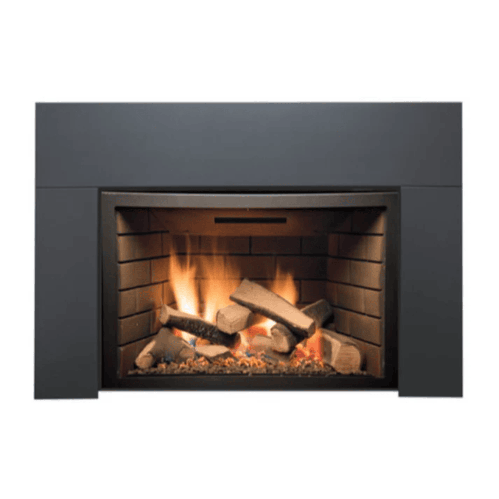 Sierra Flame 30 Inch Deluxe Ceramic Brick Panelling Direct Vent Insert Gas Fireplace Front View