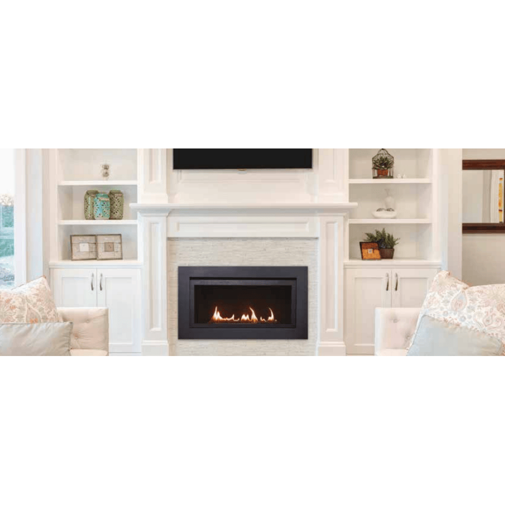 Sierra Flame 45 Inch Lamego Zero Clearance Contemporary Electronic Ignition Gas Fireplace Attached