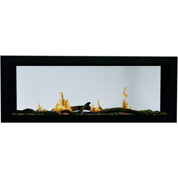 Sierra Flame 48 Inch Emerson See-Through Slim Linear Gas Fireplace Front View