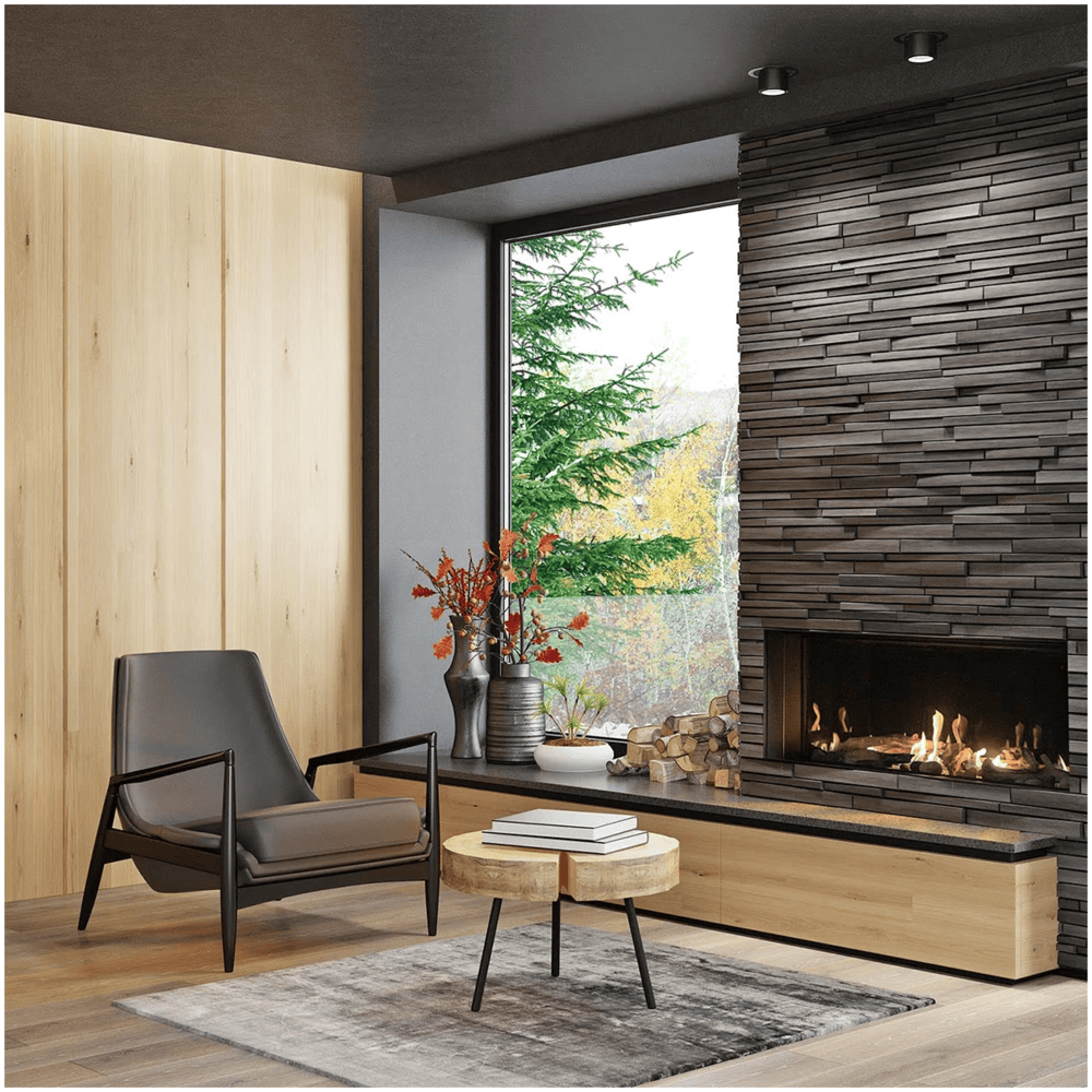 Sierra Flame 50 Inch Vienna Direct Vent Linear Gas Fireplace Attached