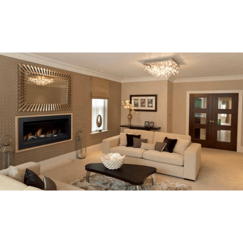 Sierra Flame 55 Inch Stanford Direct Vent Linear Gas Fireplace Attached