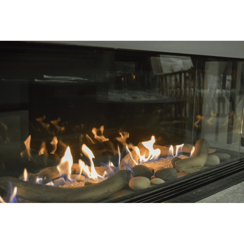 Sierra Flame 58 Inch Toscana 3 Sided Peninsula Gas Fireplace  Front View
