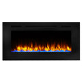 SimpliFire 40 Inch Allusion Linear Recessed/Wall-Mounted Electric Fireplace Front View