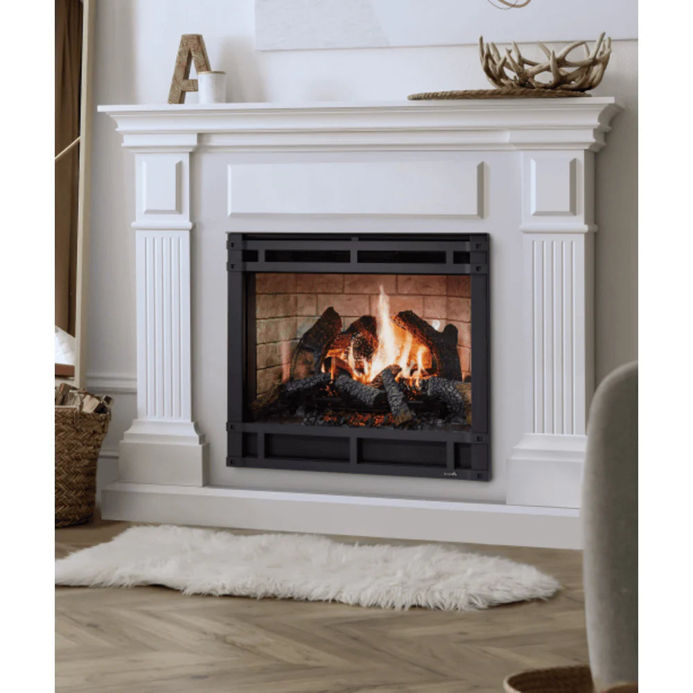 SimpliFire 36 Inch Inception Built-In Electric Fireplace Attached