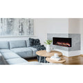 SimpliFire 43 Inch Scion Trinity 3-Sided Linear Built-In Electric Fireplace Attached