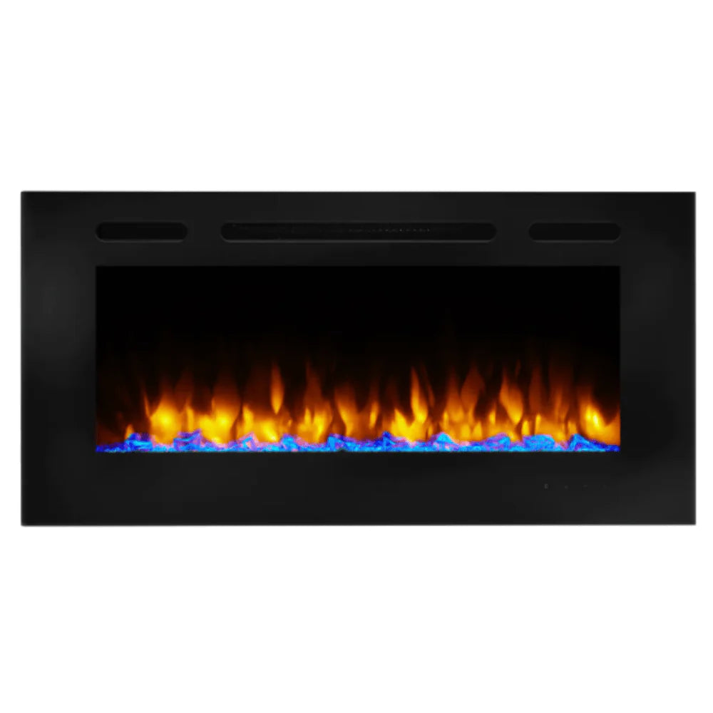 SimpliFire 60 Inch Allusion Linear Recessed/Wall-Mounted Electric Fireplace Attached
